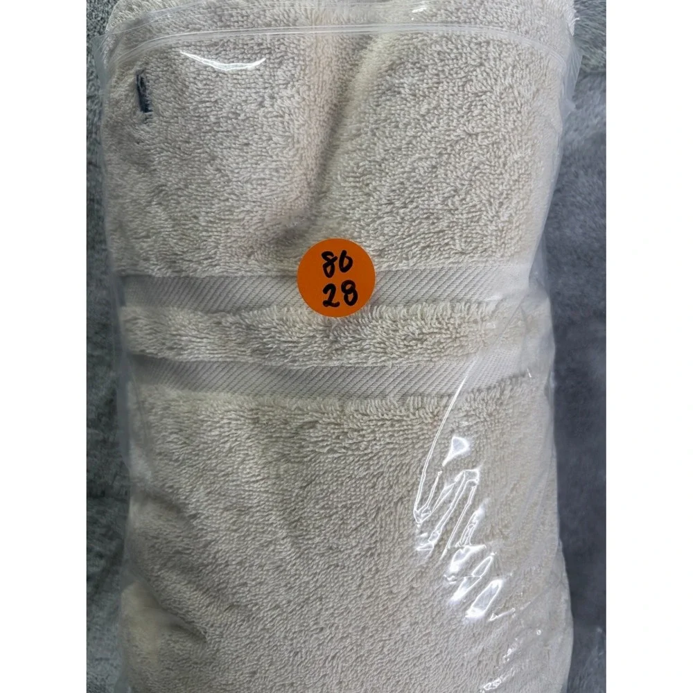Ralph Lauren Cotton Bath Towel 32 X 53 in Ivory Cream